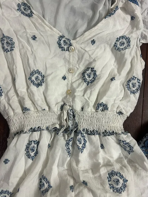 Kindred Blue and White Floral Maxi Dress - Image 3