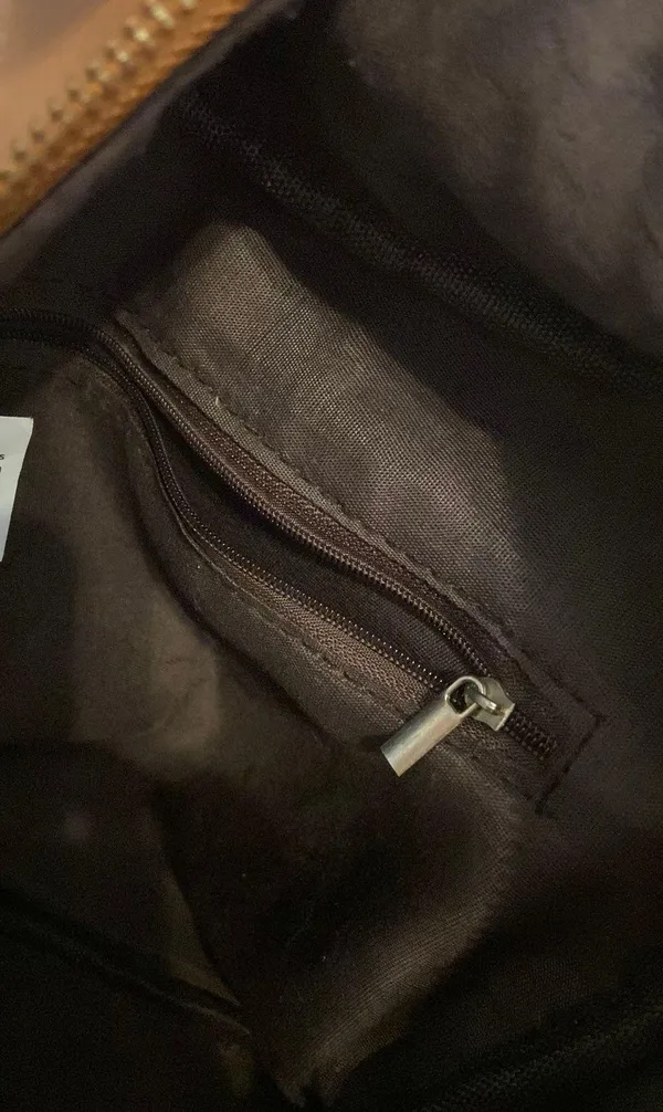Leather Backpack Tan - Image 3