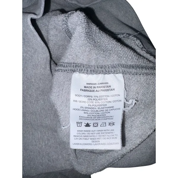 Nike Sportswear Women's Small Grey Pullover Hoodie Embroidered Logo Fleece - Image 3