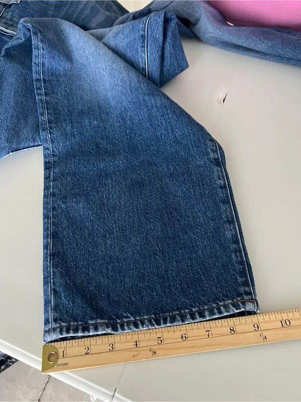 Madewell Low-Slung Curvy Straight Jeans 100% Cotton Denim Size 31‎ - Image 13