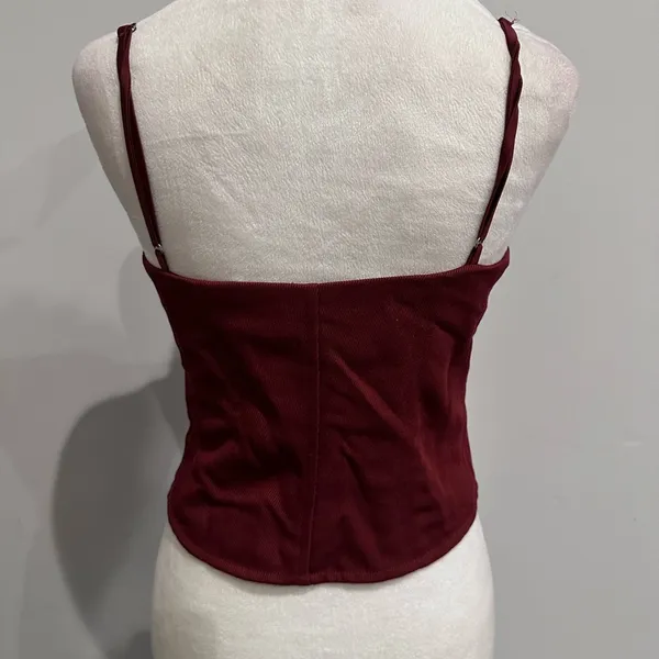 Tiger Mist Corset Top with Lace Trim - Image 3