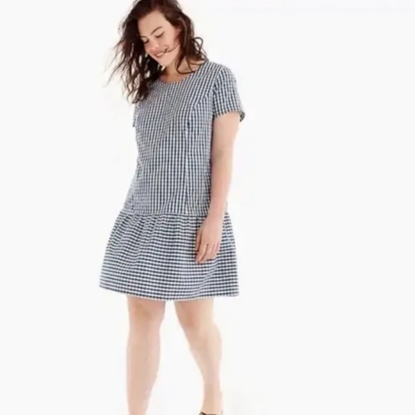 NWT Universal Standard J. Crew gingham dress‎ Sz 8 - Image 3