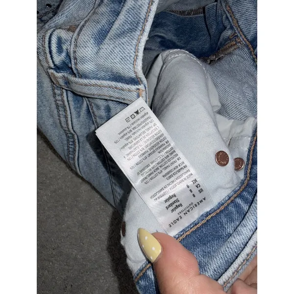 american eagle ex boyfriend jeans studded detail size 8 - Image 5