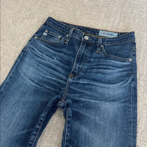 AG Phoebe Vintage High Rise straight leg dark wash ankle crop denim jeans Jean - Image 4