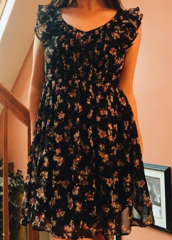 H&M Black Floral Dress - Image 2