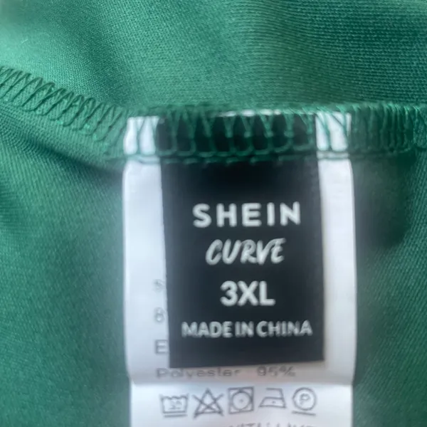 SheIn Dark Green One Shoulder Dress - Image 5