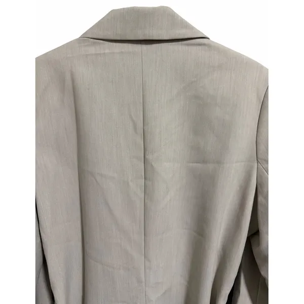 Abercrombie & Fitch Belted Blazer Tan Greige Mini Dress‎ Women's Size Large Tall - Image 4