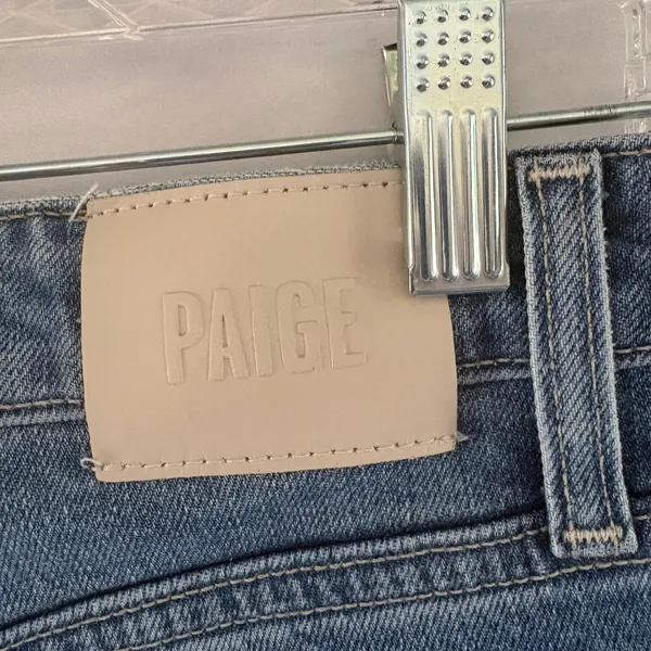 Paige Leenah Ankle Wide Leg Jeans Allegro Blue Distressed Raw Hem 25 NWOT - Image 8