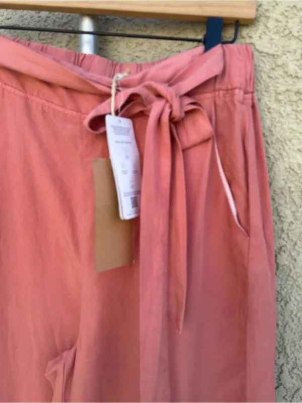 Thread + Supply Women’s Pink/Salmon High Waisted Wide Leg CasualPants Medium - Image 5