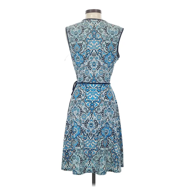 S Dress Max Studio Sleeveless Sundress Tank Cocktail Resort wear vacation blue - Image 3