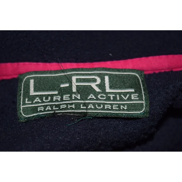 Lauren Ralph Lauren Active Jacket Womens XL Pink Navy Hybrid Quilted Fleece Zip - Image 5