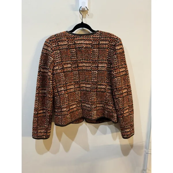 Talbots‎ women wool blazer size 12 Fall Halloween Tweed Career Thanksgiving - Image 3