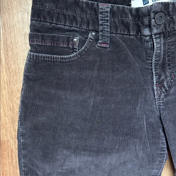 Vintage GAP Women's Y2K Dark Brown Ultra Low Rise Flare Corduroy‎ Pants Size 6 - Image 2