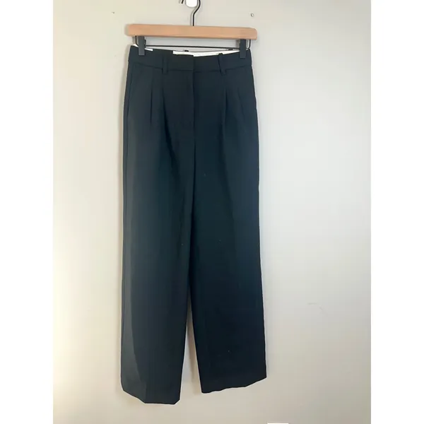Wilfred Aritzia The Effortless Pant Eversential Black High Rise Wide Leg Size 2 - Image 5