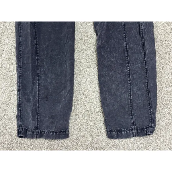 Free People Desert Daze Harem Pants Washed Denim Button Fly Cargo Size 4 - Image 4