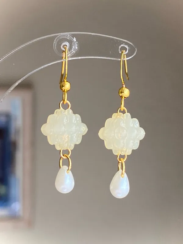 Handmade fairy cute Kawaii retro candy dangle earrings 💛 - Image 4