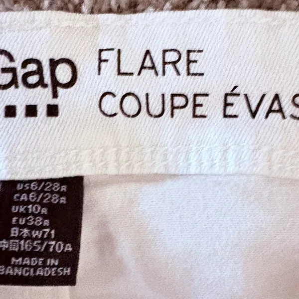 Gap 1970 White Flare Coupe Evasee Jeans - Image 9