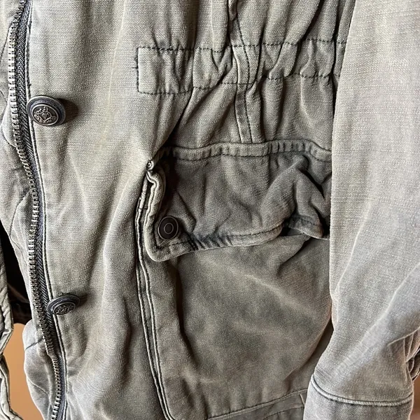 Free People Not Your Brothers Surplus Olive Green Jacket Size Medium - Image 9
