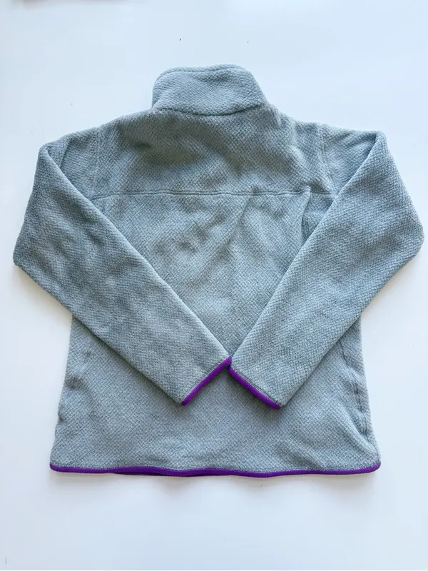 Patagonia Re-Tool Snap-T Pullover Fleece Gray and Purple Size Large - Image 7