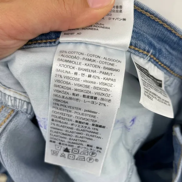 Levi's Blue Shaping Bermuda Jean Shorts 20W Mid Rise Stretch Roll Hem NEW Womens - Image 7