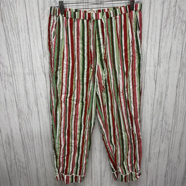 Womens Size S Print Fresh Candy Striped PJ Set EUC - Image 2