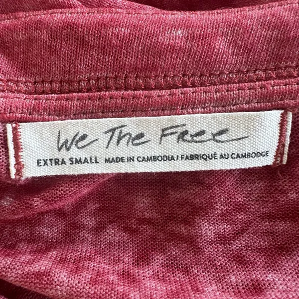 We The Free Chill Out Oversized Cold Shoulder Shirt Heathered Berry XS - Image 8