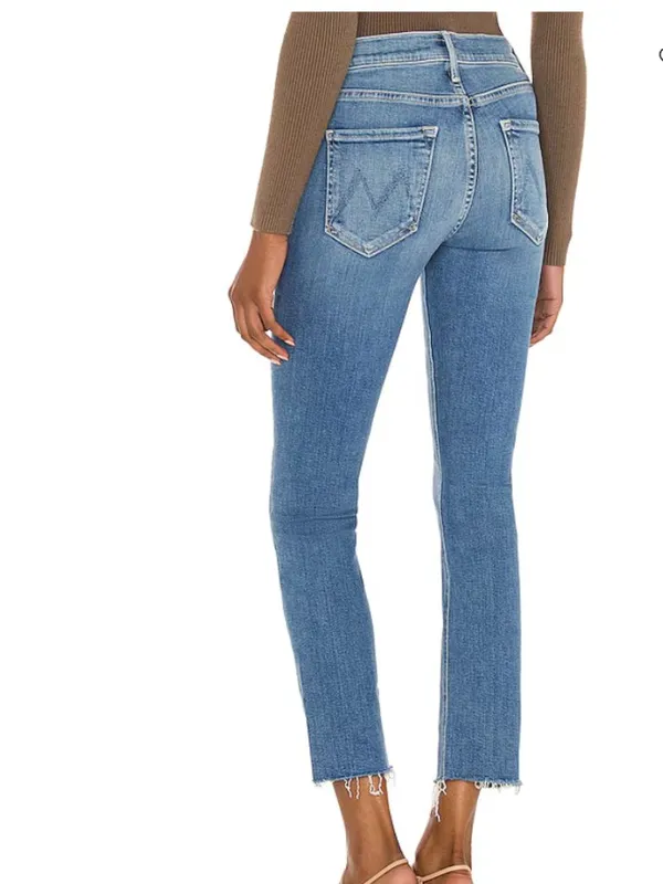 MOTHER Denim Mid Rise Dazzler Ankle Fray Jeans Riding Cliffside - Size 25 - Image 2
