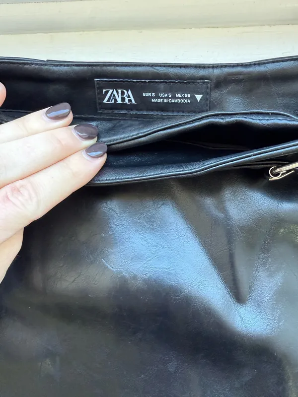 ZARA Leather Skort - Image 3