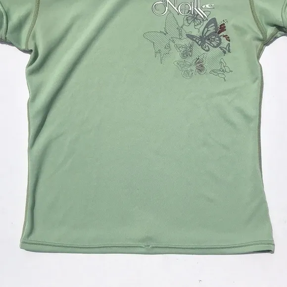 O'Neill Green Butterfly Print‎ Fitted Swim Shirt - Image 8
