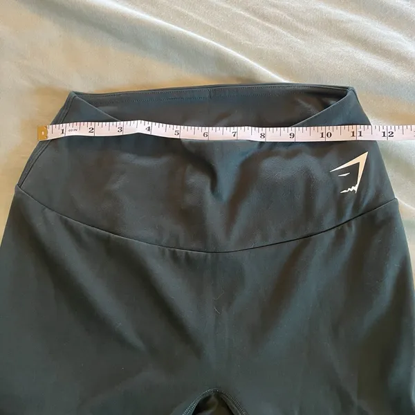 Womens Gymshark Size XXS Green High Waist 7/8 Leggings EUC - Image 5