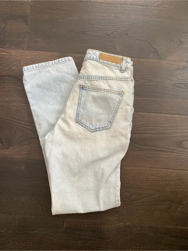 Cotton On Long Straight Leg Jeans Light Wash High Rise Size 4 US - Image 5