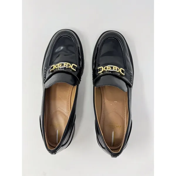 Sam Edelman Womens Shoes Black Leather Christy Loafer Buckle Slip On US 11 M - Image 7