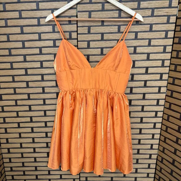Runaway Astrid Orange Dress Size Small‎ - Image 2