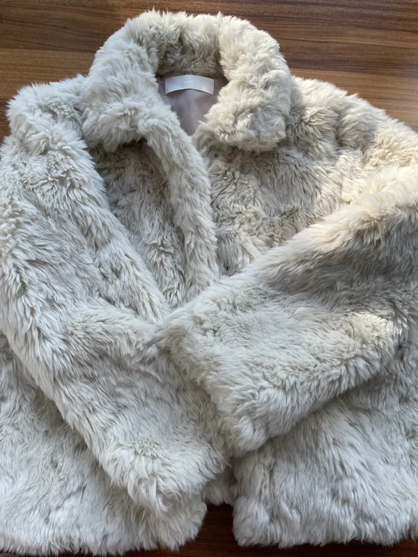 Teddy Bear Faux Fur Winter Jacket Size M - Image 4