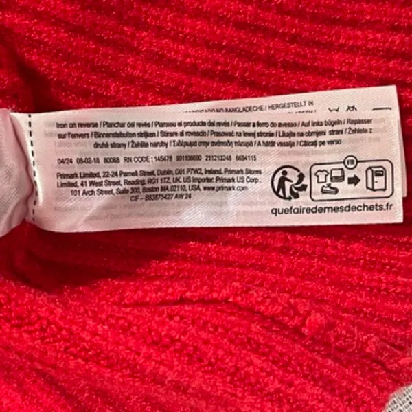 Primark | Red Pullover Sweater With Gold Shoulder Buttons | Small - Image 6