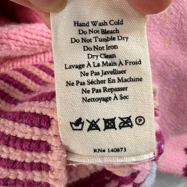 LOVESHACKFANCY S Small Honeypie Boyfriend Cardigan Sweater Pearl Buttons PInk - Image 8