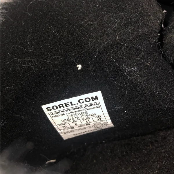 Sorel Whitney Short Lace Snow Boots Size 10 Dark Plum Waterproof Winter Gray - Image 10