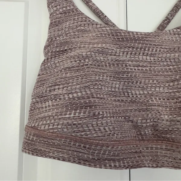 Lululemon Energy Bra in Arrow Jacquard Antique Bark Copper Coil sports Strappy - Image 5