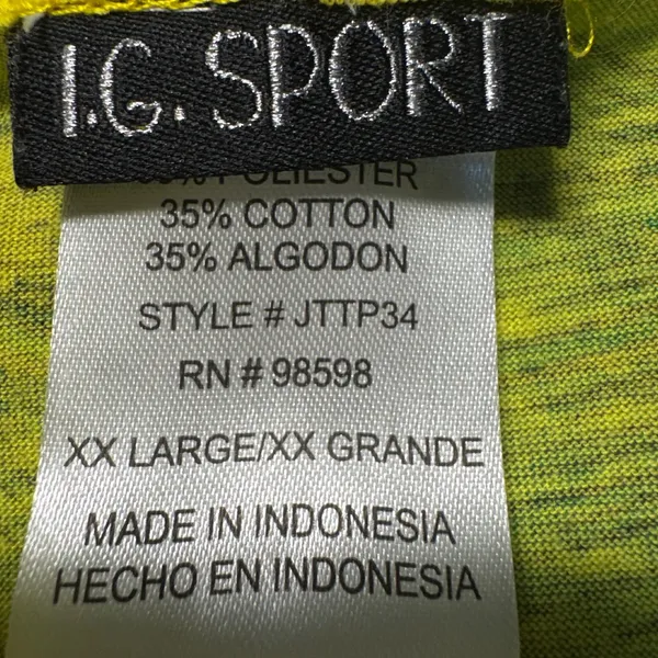 I.G. Sport XX Large Yellow Green Hibiscus‎ Floral Sleeveless Maxi Dress - Image 3