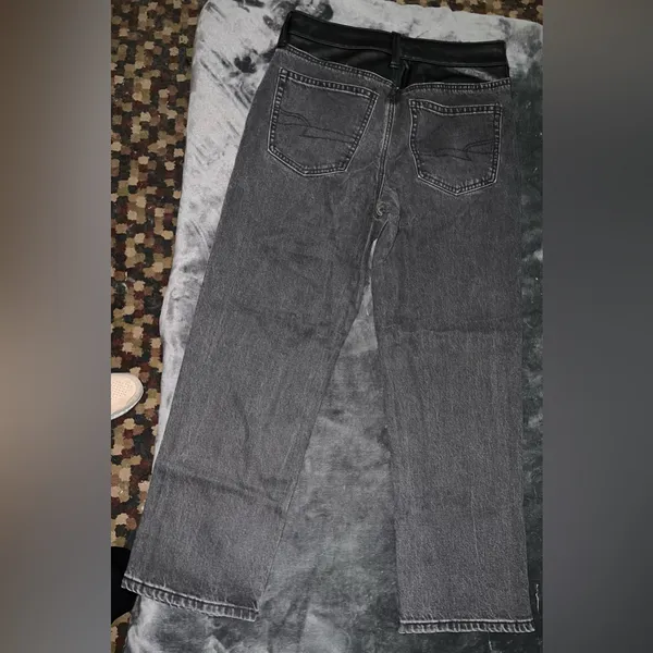 American Eagle Vegan Leather Ankle Straight Jean Size 4 Short New with tags - Image 16
