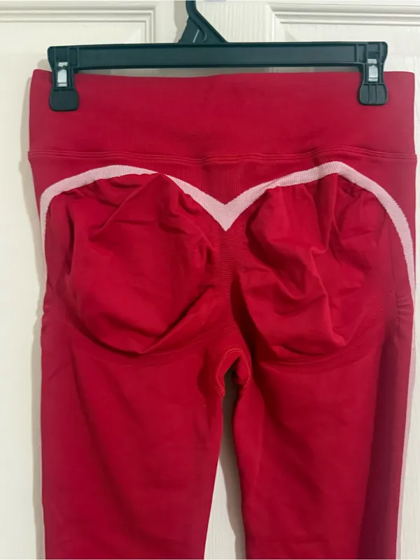 Gymshark Women’s Red High-Waist Leggings - Image 5