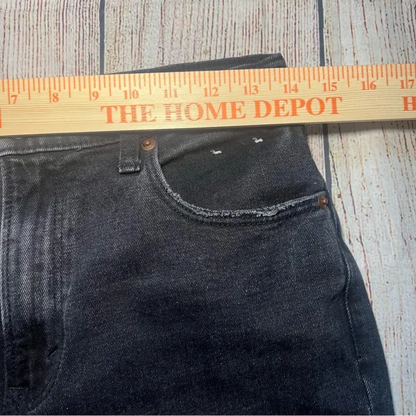 Abercrombie & Fitch Womens 27 Faded Black Ultra‎ High Rise Straight Ankle Jeans - Image 5