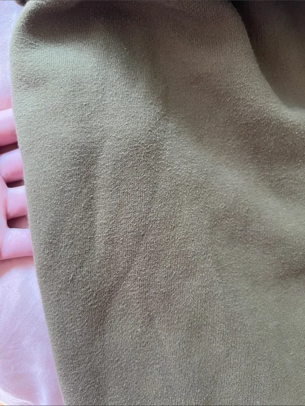 Aritzia TNA Sweatfleece Cozy Fleece Mega Fit Olive Green Joggers XS - Image 4