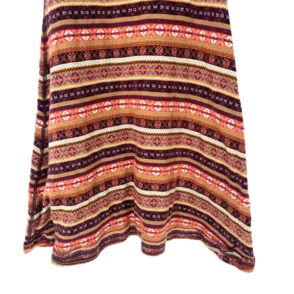 Free People Fair Isle Sweater Tank Dress Burgundy Multicolor Women's Medium - Image 8