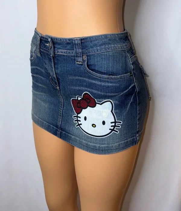 Hello kitty denim mini skirt  - Image 2