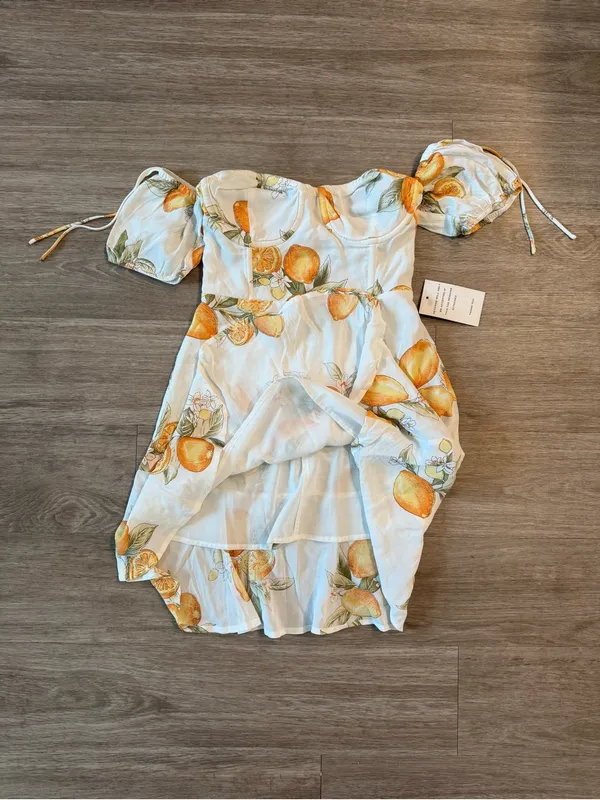 NWT For Love & Lemons Lemonade Mini Dress, Size XS - Image 3