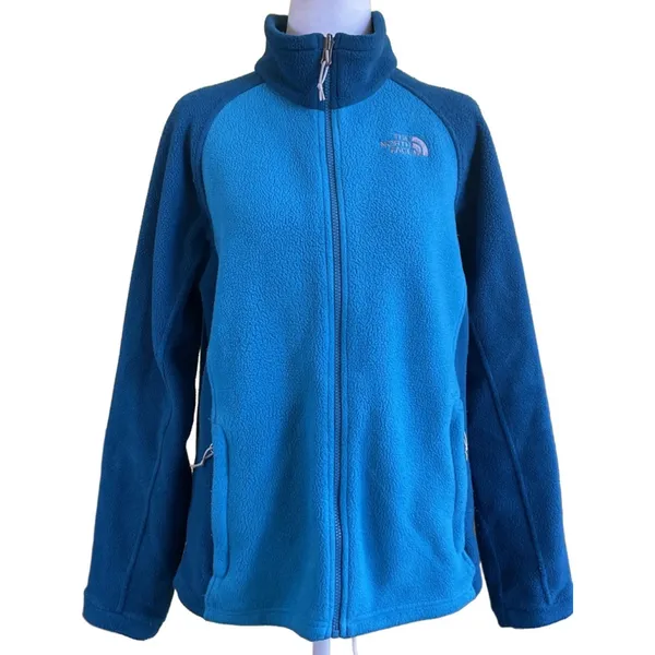The North Face Fleece Jacket - Blue Teal - Size LG - Image 2