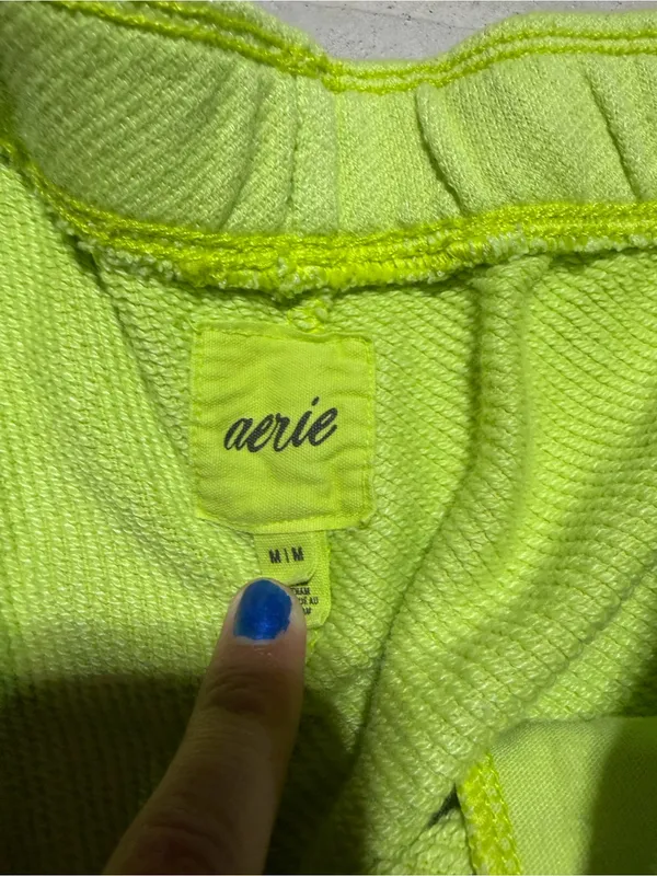 Aerie Neon Lime Women’s Lounge Shorts medium - Image 10