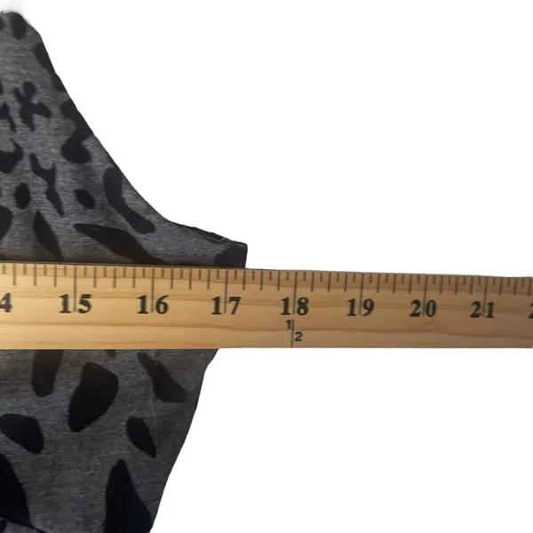 Jones New York Large Black Animal Print Vampire Goth Night Gown Maxi Slip‎ Dress - Image 8