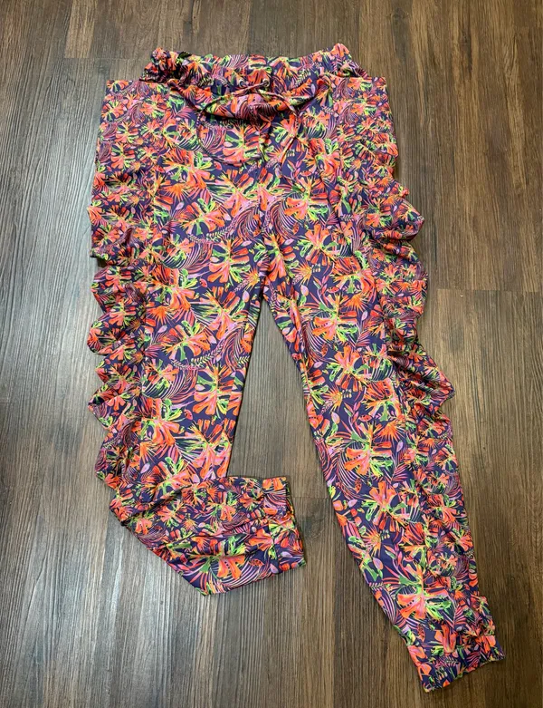 Sassy Jones Tropical Print Ruffle Tracksuit size XL - Image 2